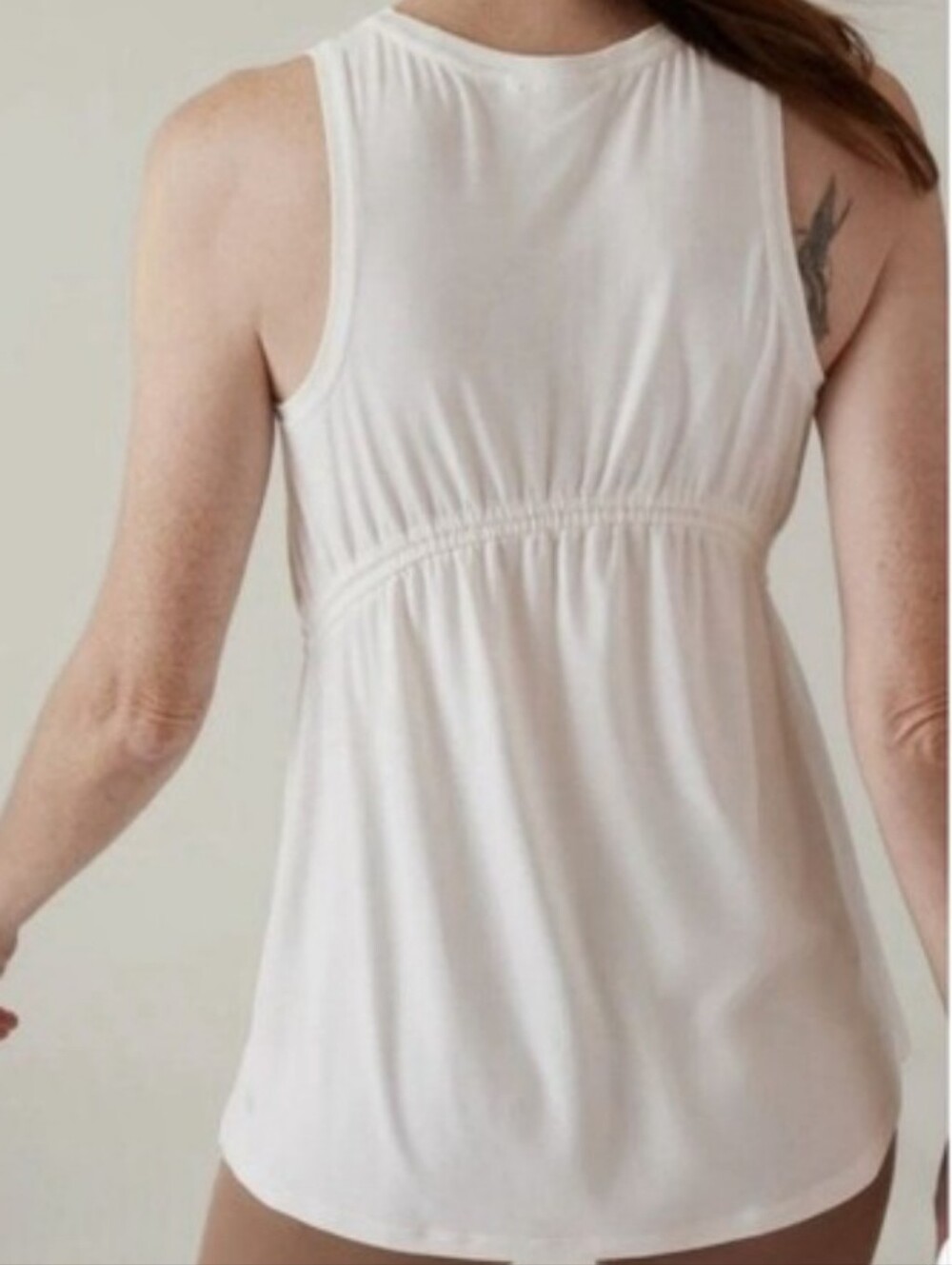 Athleta Air Out Cinch Tank Cream NWT